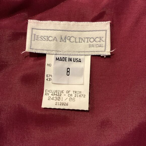 Vtg 80s Jessica McClintock Bridal Brocade Mother Of Bride Suit 8 Wedding Holiday - Picture 12 of 16